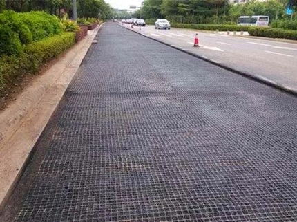 Geogrid in roadways